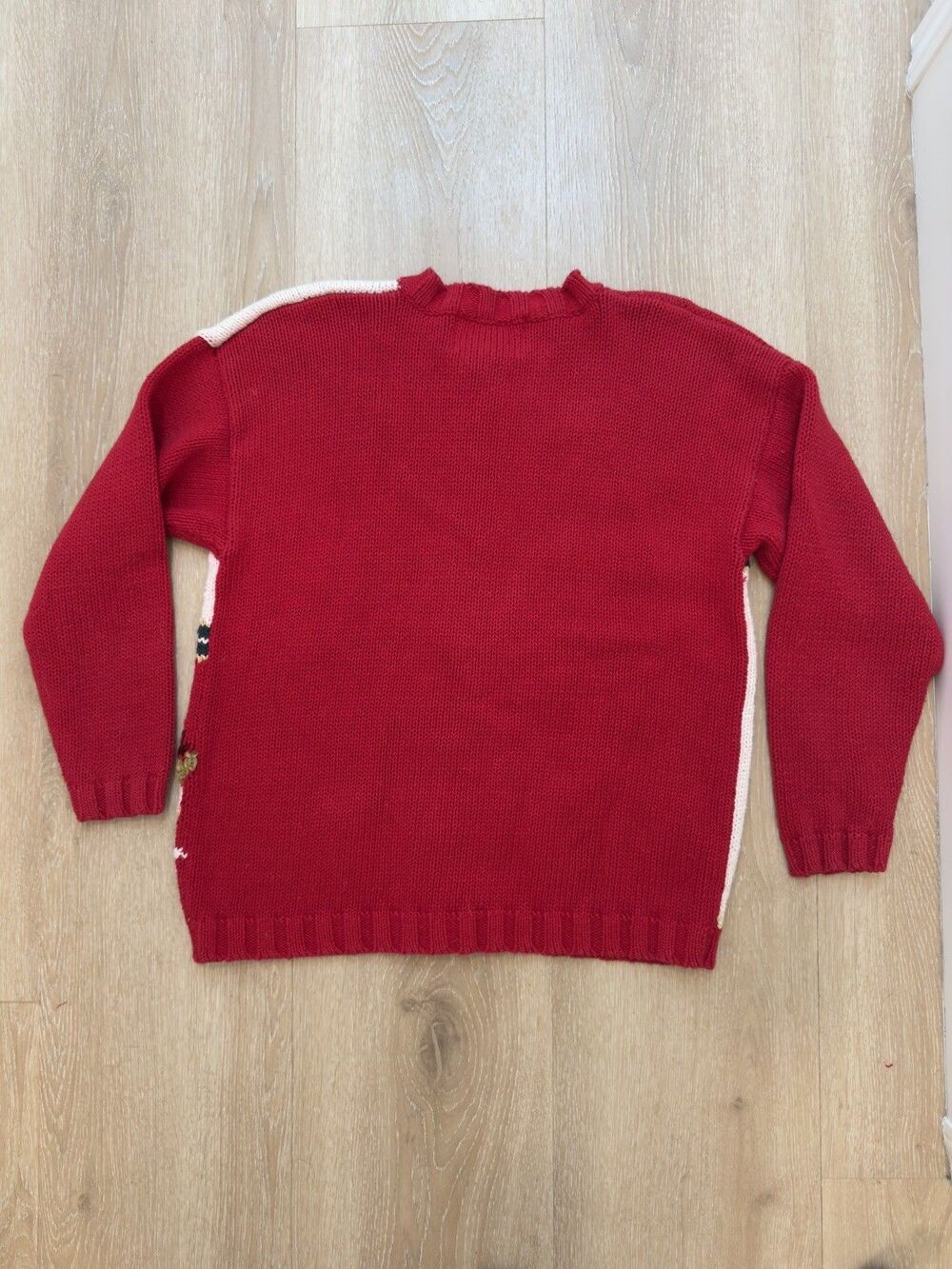 VTG Y2K Tiara International Christmas Cardigan Ugly Grandma Sweater S Patchwork - Picture 2 of 15